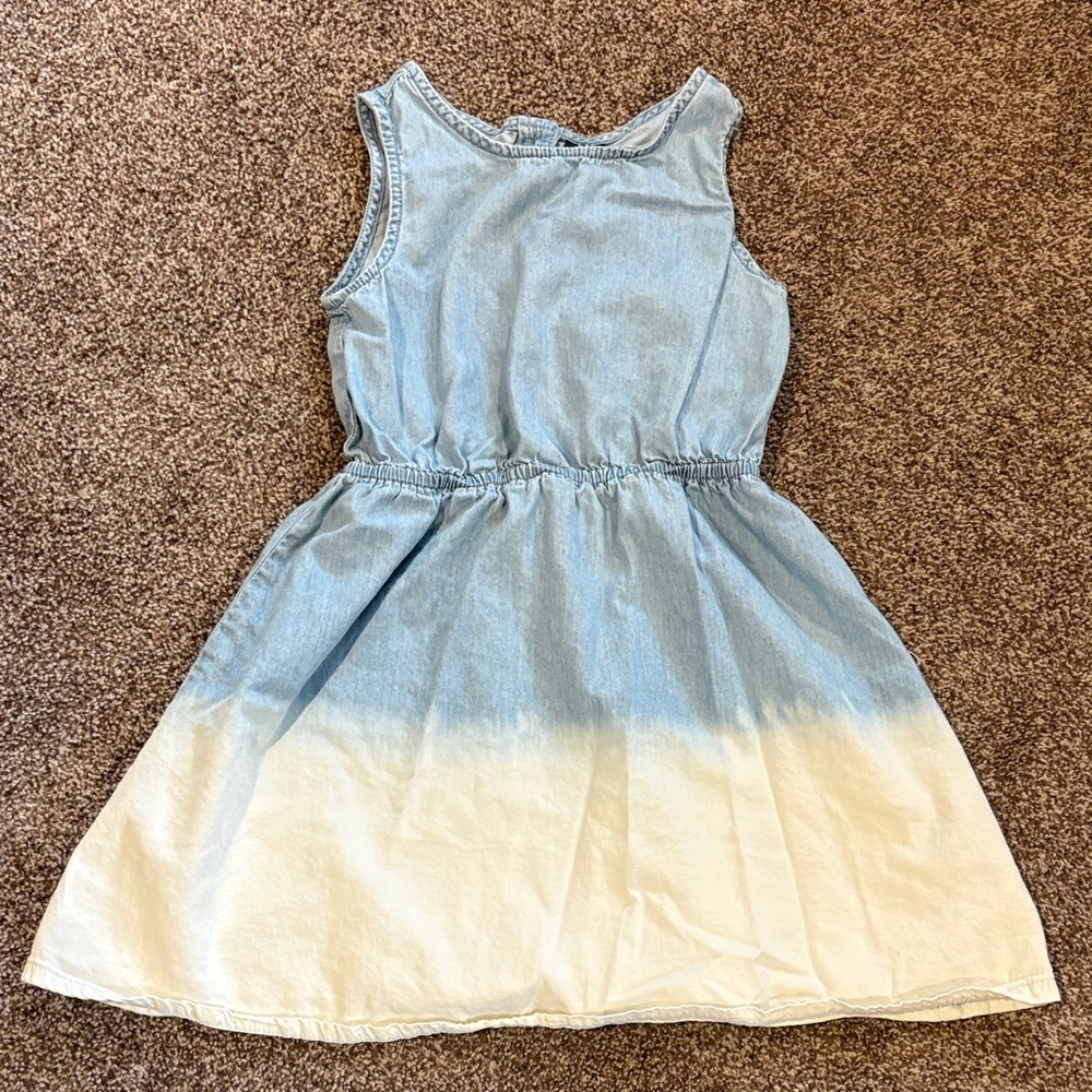 Gap Light Blue and White Dip-Dye Denim Girls' Dress